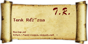 Tenk Rózsa névjegykártya